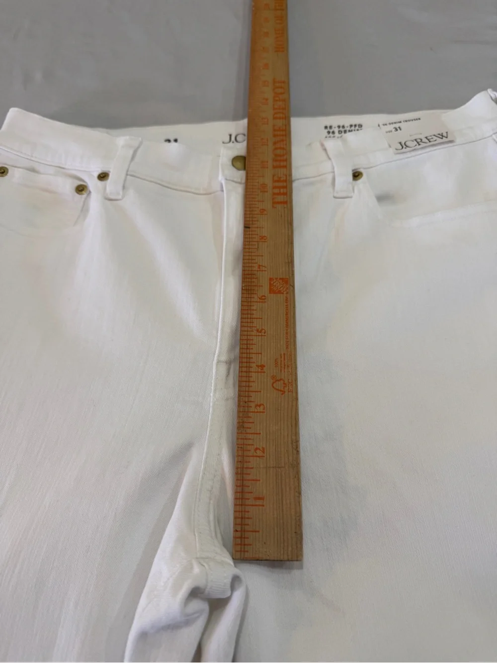 J.Crew ’96 Denim Trouser Wide Leg Jeans White Size 31 NWT CH679